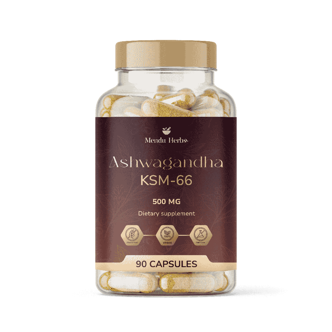 Mendu Herbs Ashwagandha KSM-66 | 90 Capsules